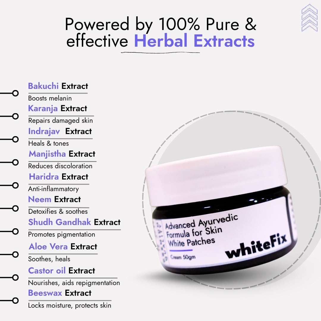 Ayurvedic Herbal Cream for Skin White Patches (Vitiligo) - for Night Use